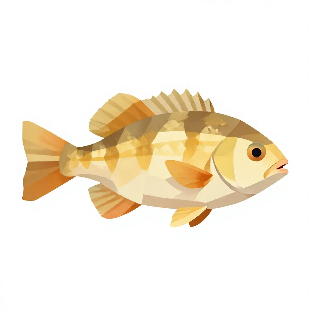Soft-finned fish isolated on a white background