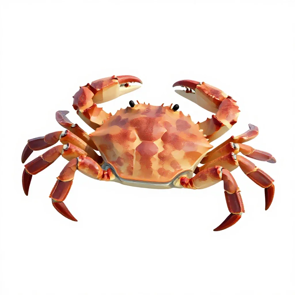Soft-shell crab isolated on a white background