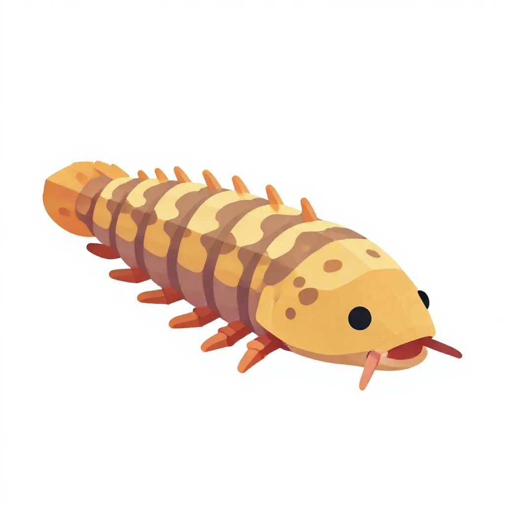 Solenogaster isolated on a white background
