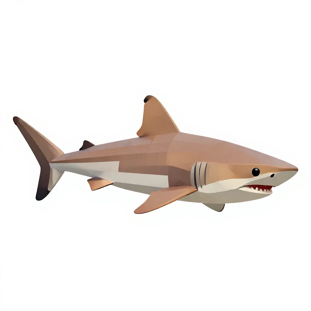 Soupfin shark isolated on a white background