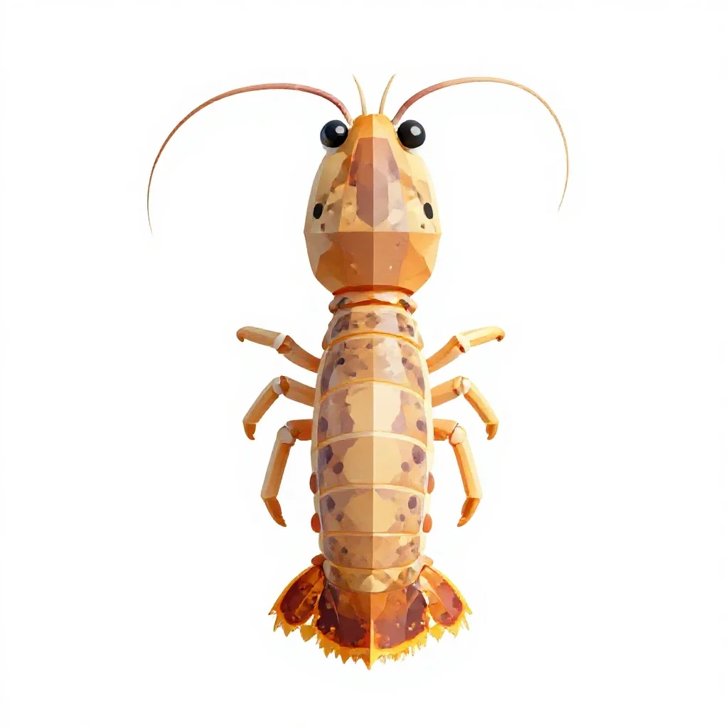 Squilla isolated on a white background