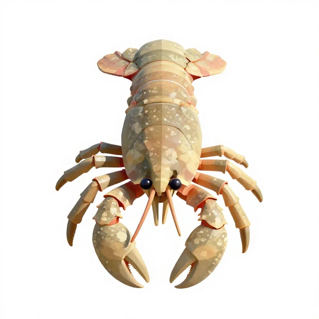 Stomatopod isolated on a white background