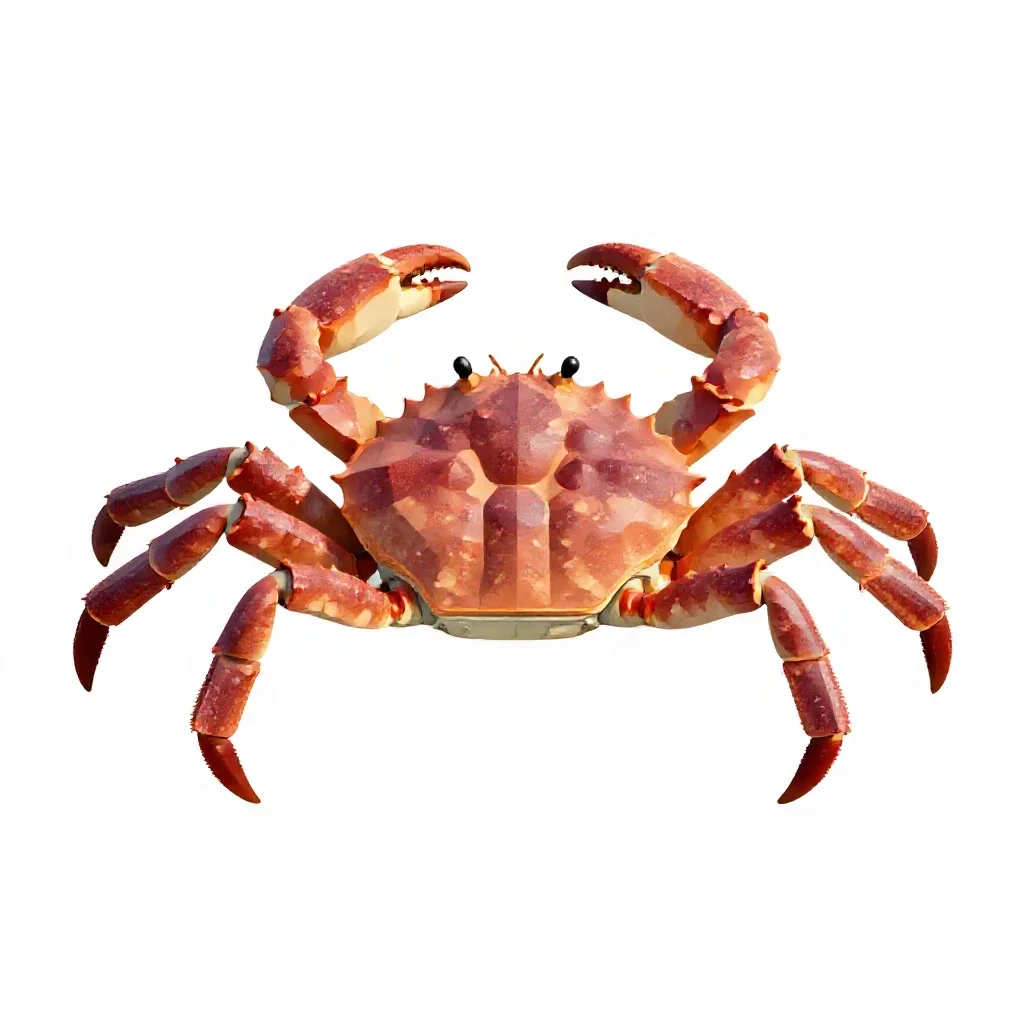 Stone crab isolated on a white background