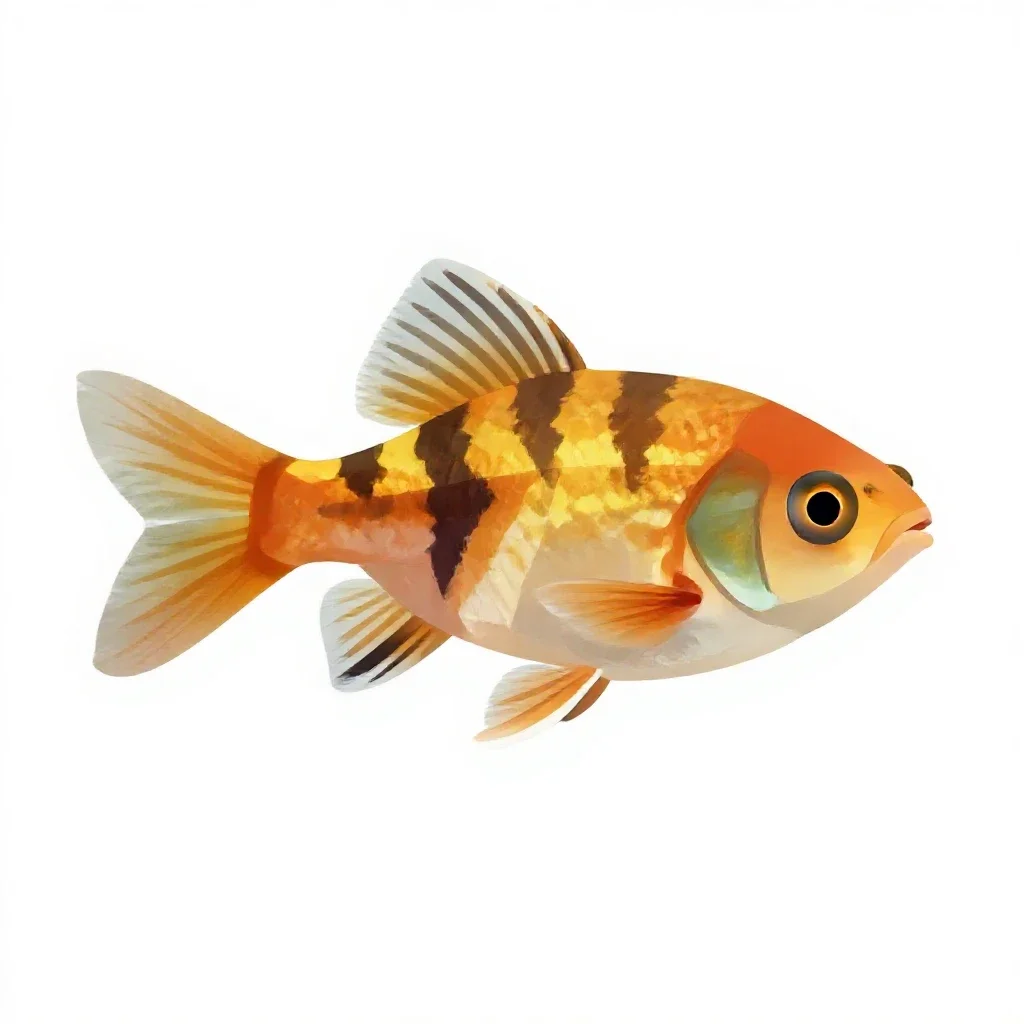 Striped killifish isolated on a white background