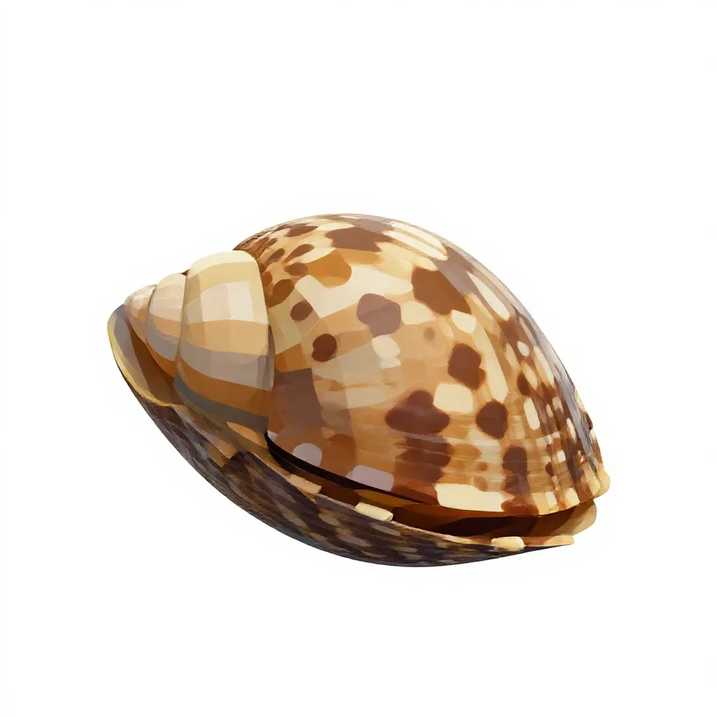 Thin-shelled mussel isolated on a white background
