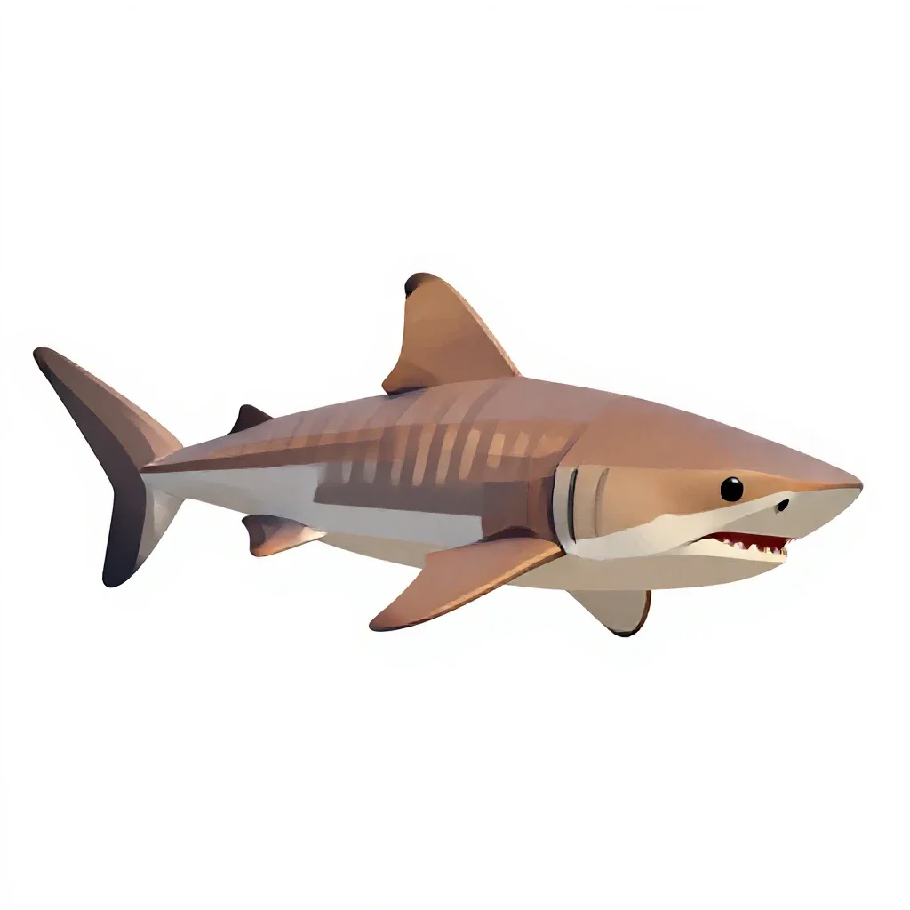 Tiger shark isolated on a white background