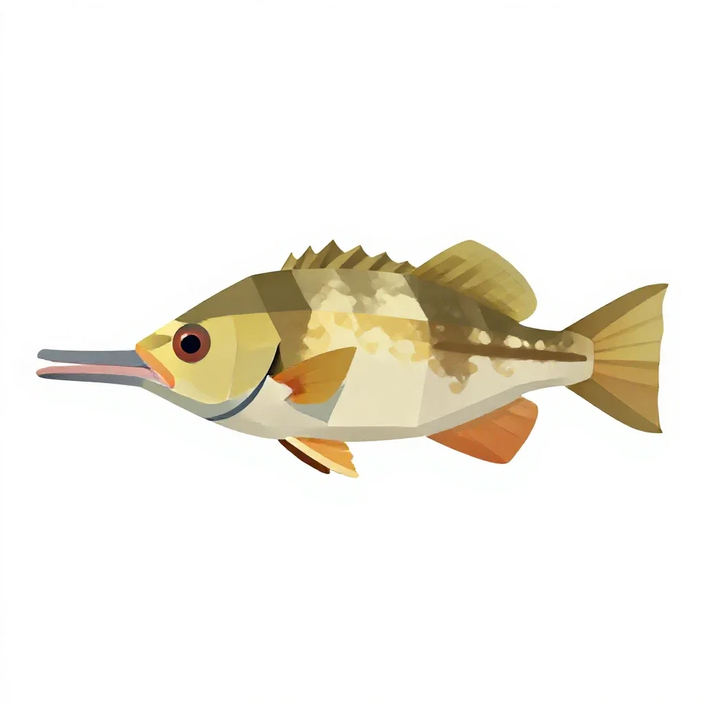 Trumpetfish isolated on a white background