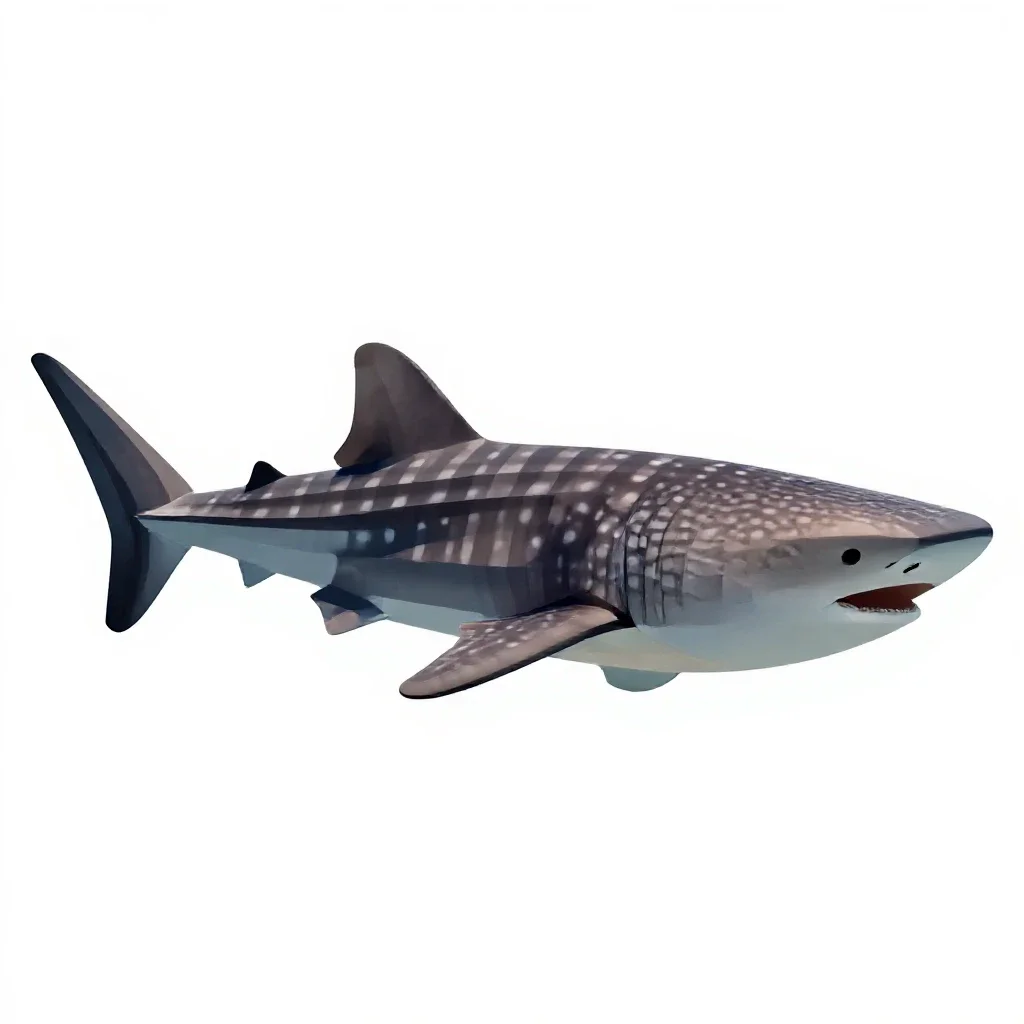 Whale shark isolated on a white background