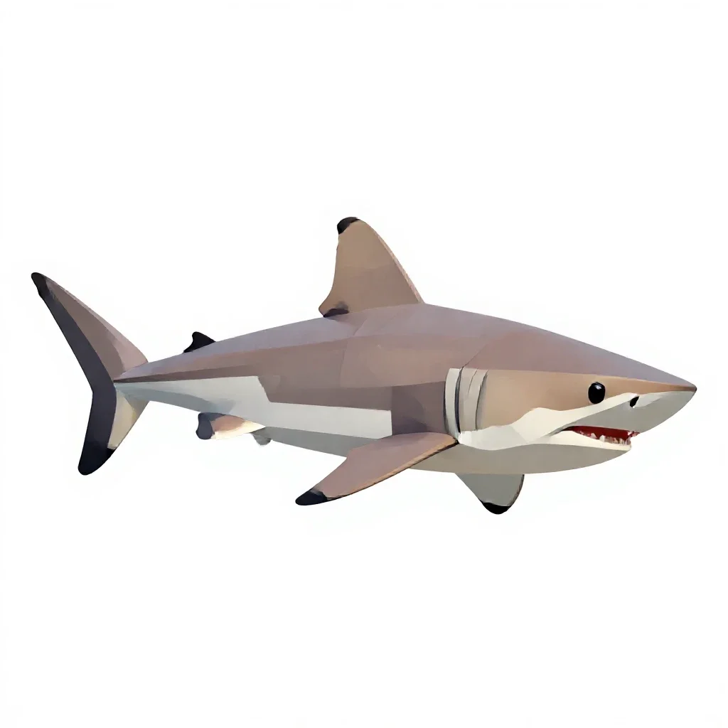 Whitetip shark isolated on a white background