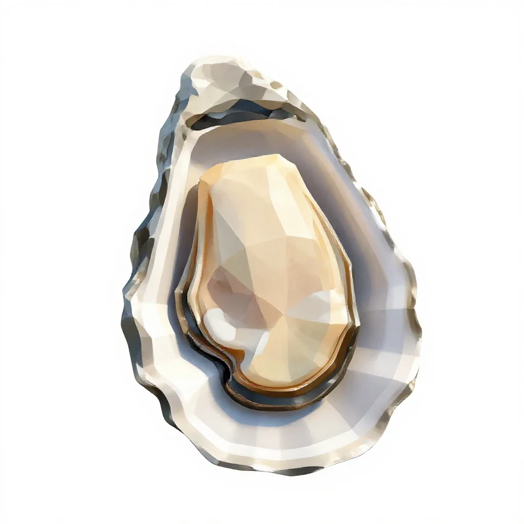 Window oyster isolated on a white background