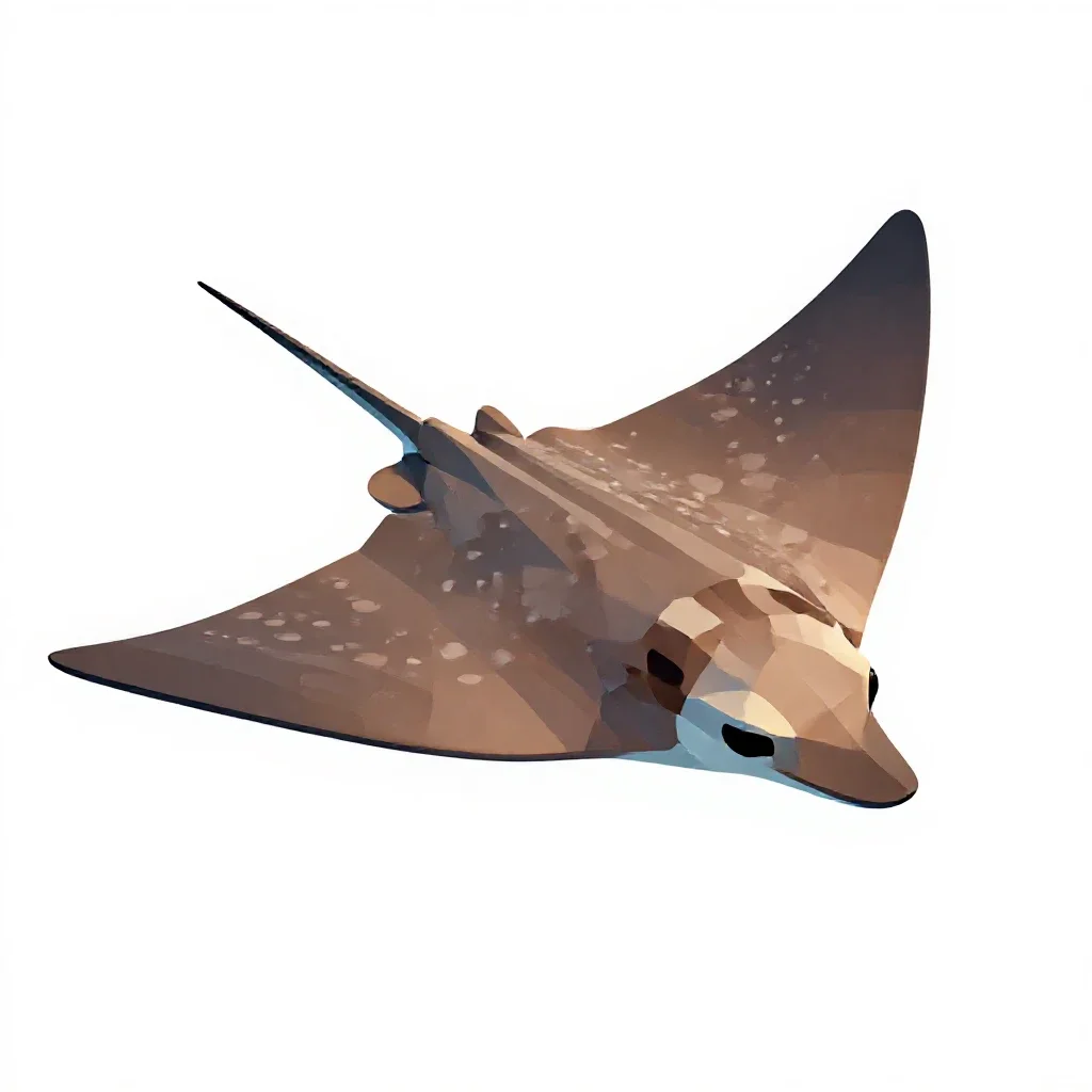 Eagle ray isolated on a white background