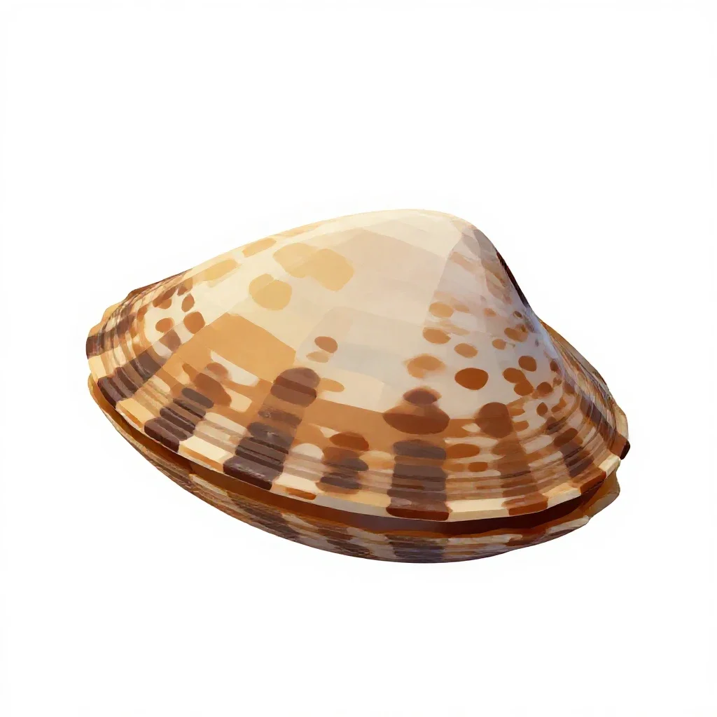 Edible cockle isolated on a white background