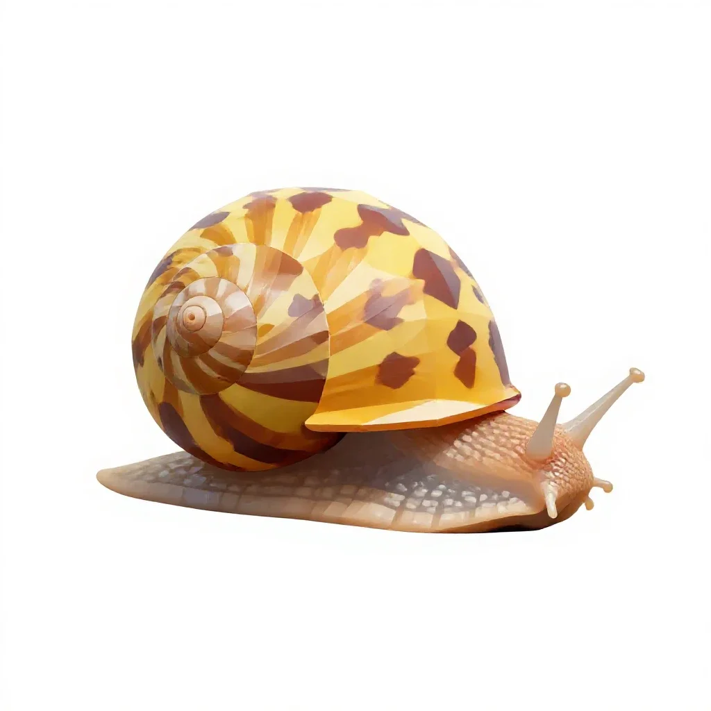 Edible snail isolated on a white background