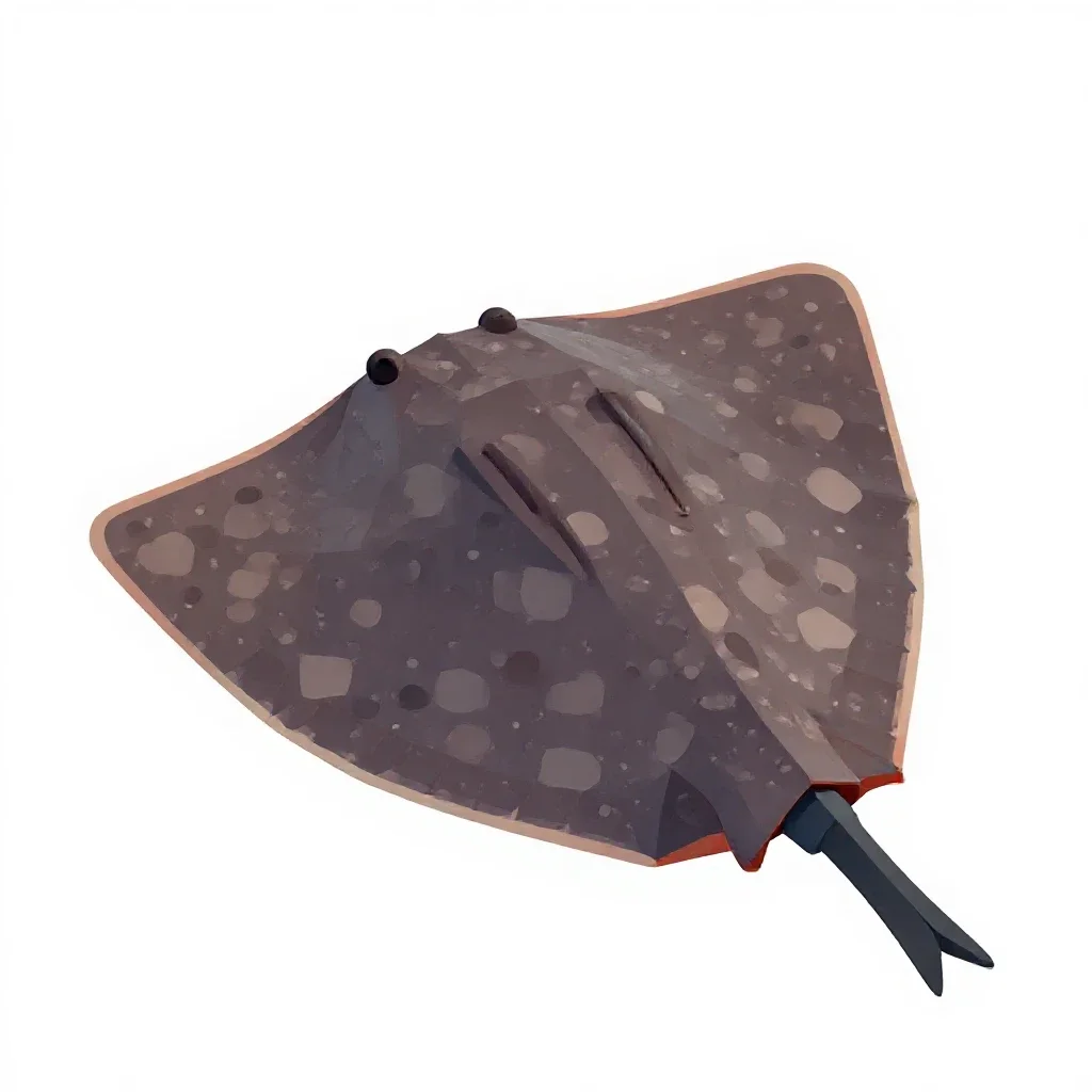 Electric ray isolated on a white background