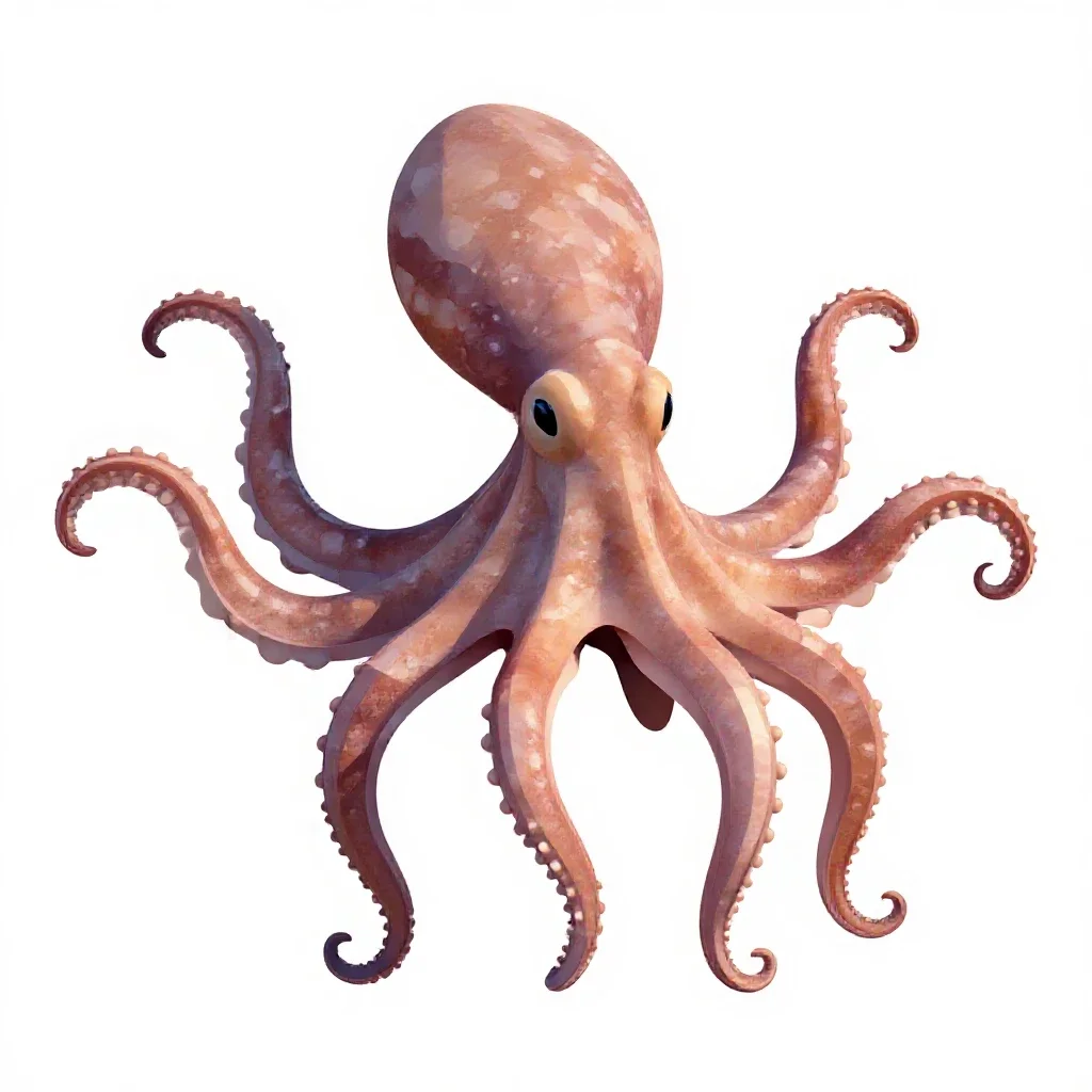 Octopod isolated on a white background