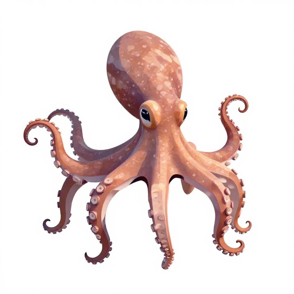 Octopus isolated on a white background