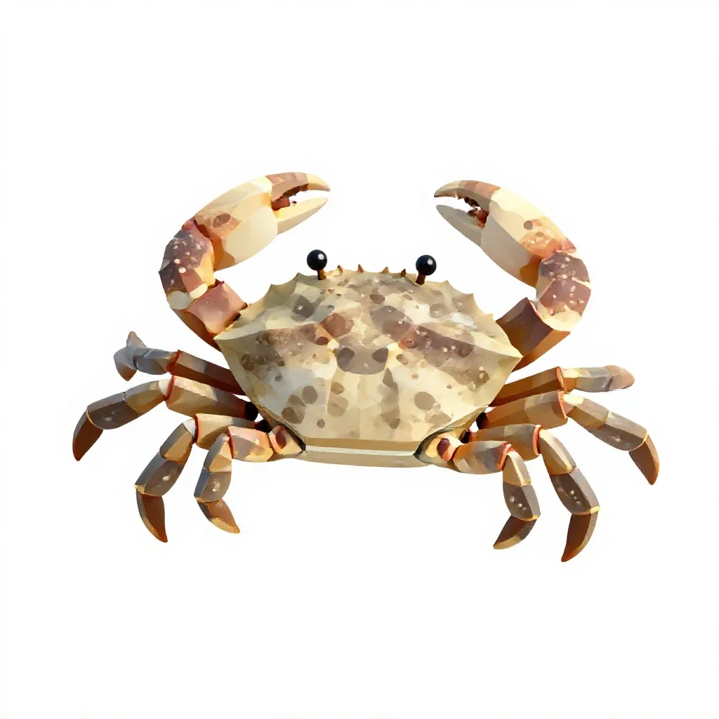 Oyster crab isolated on a white background