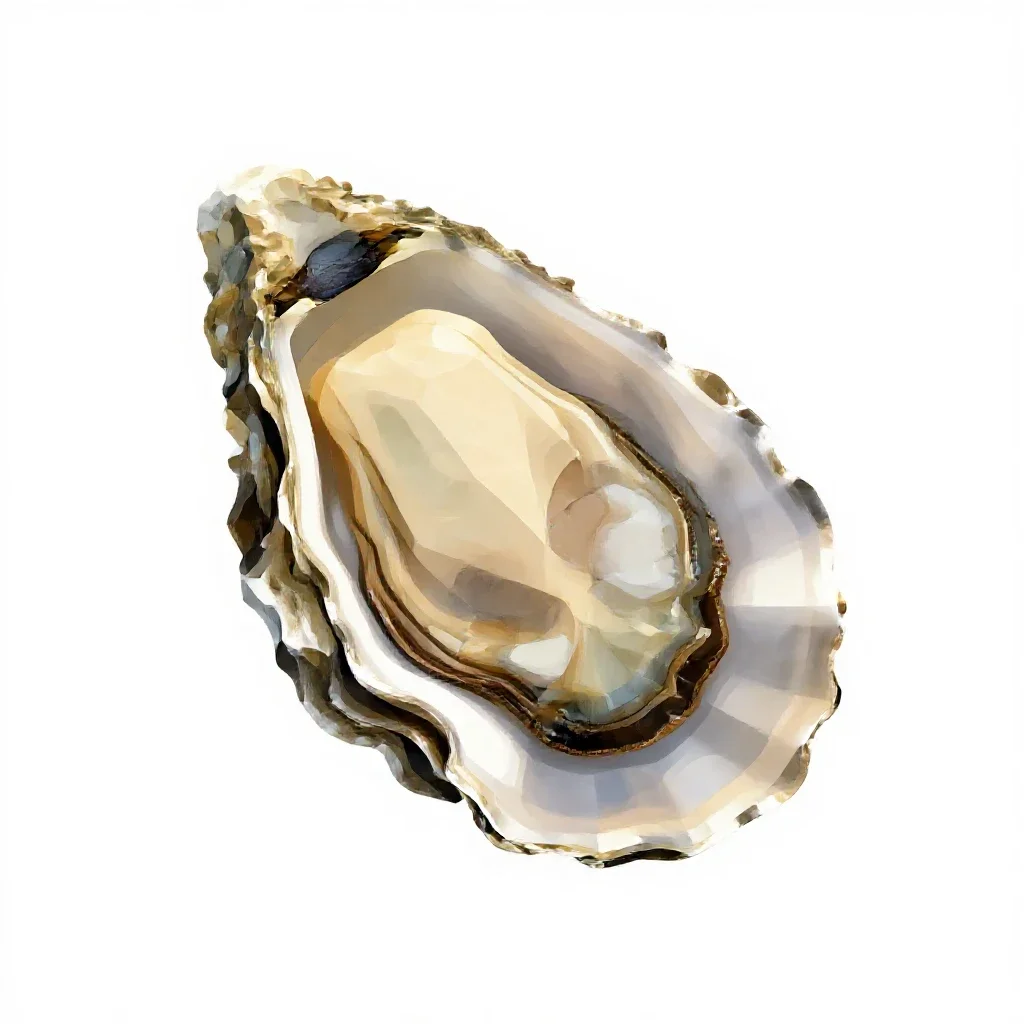 Oyster isolated on a white background