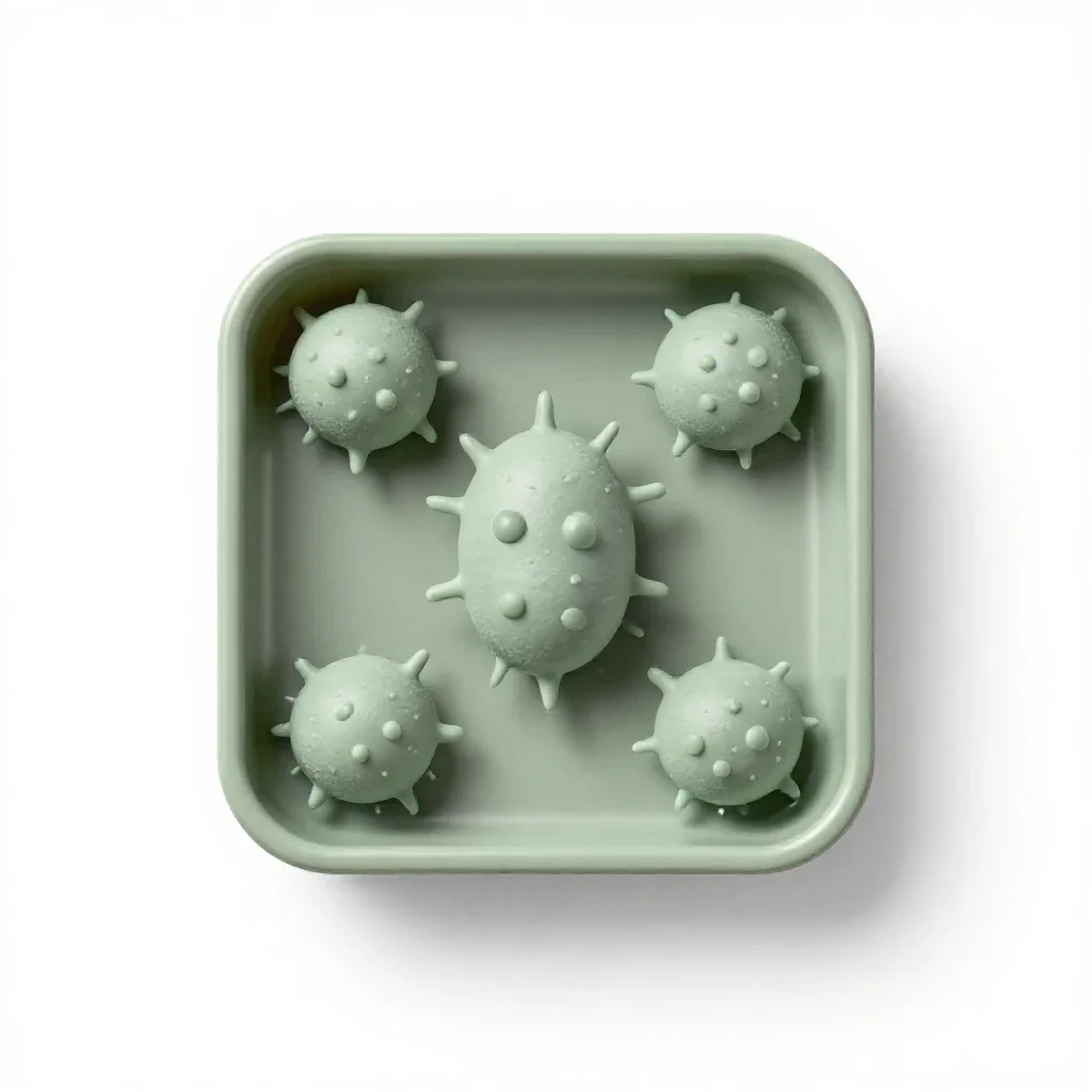 Bacteria bed isolated on a white background