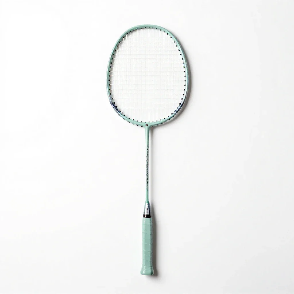 Badminton racket isolated on a white background
