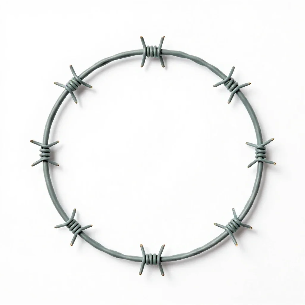 Barbed wire isolated on a white background