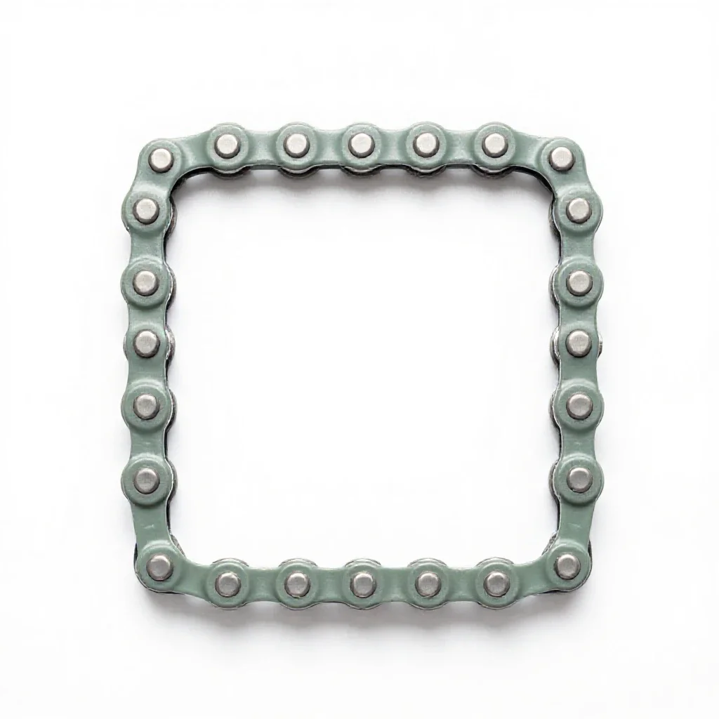 Bicycle chain isolated on a white background