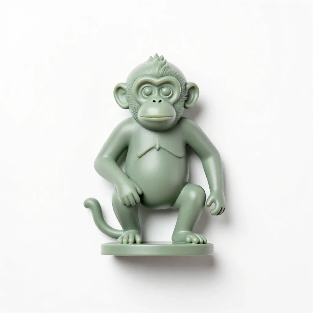 Brass monkey isolated on a white background