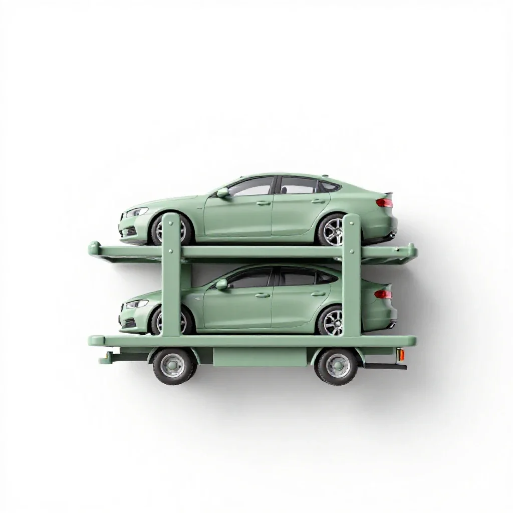 Car carrier isolated on a white background