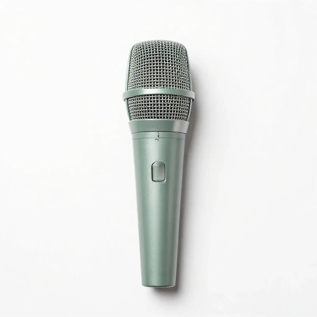 Cardioid microphone isolated on a white background