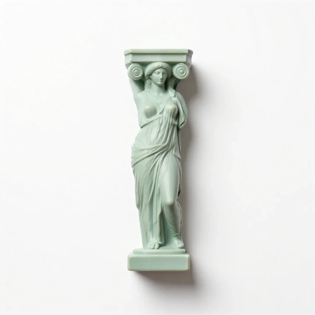 Caryatid isolated on a white background