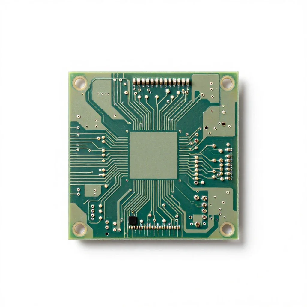Circuit board isolated on a white background