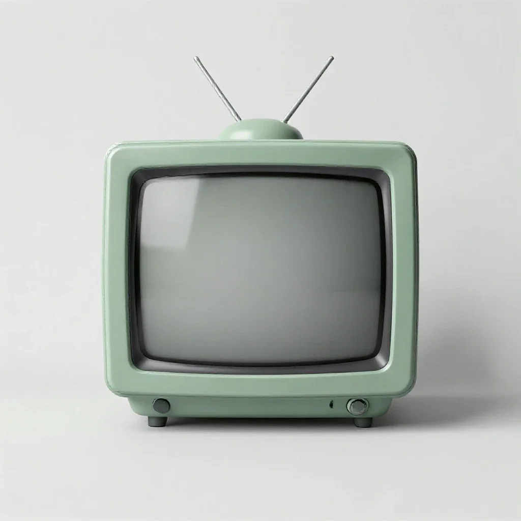 Color television isolated on a white background