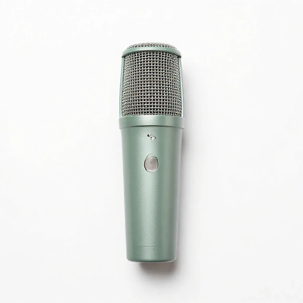 Condenser microphone isolated on a white background
