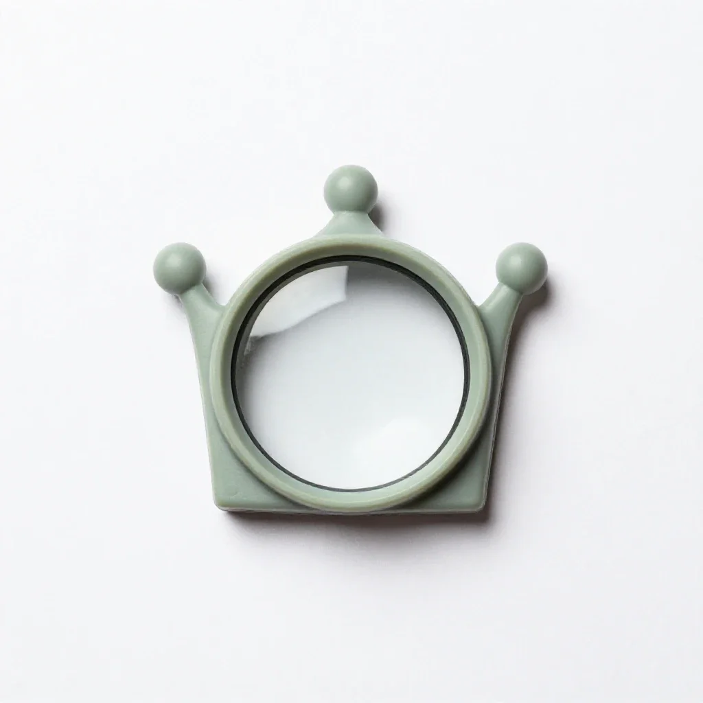 Crown lens isolated on a white background