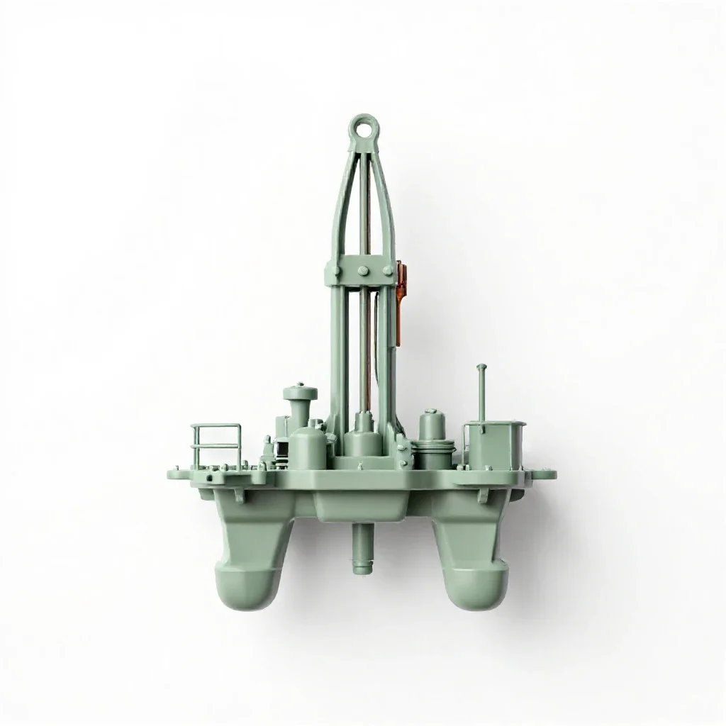 Drilling platform isolated on a white background