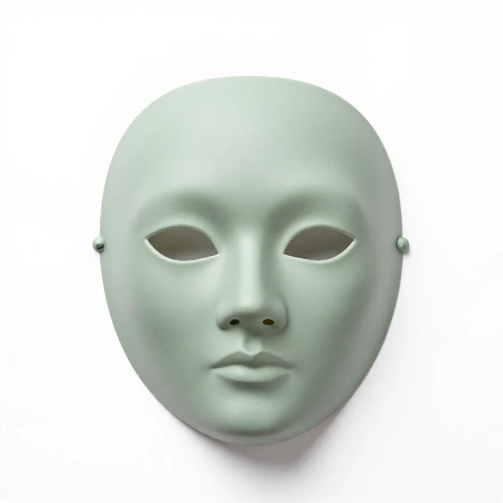 False face isolated on a white background