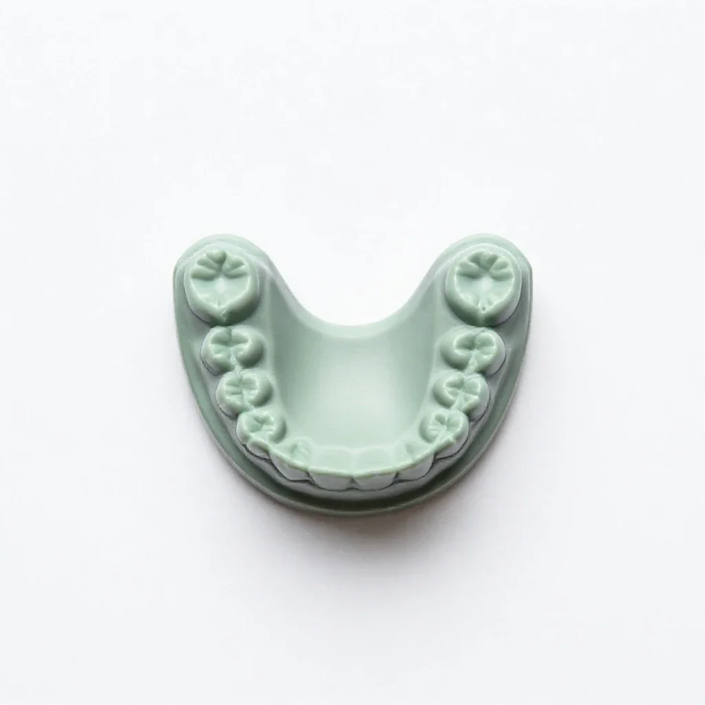 False teeth isolated on a white background