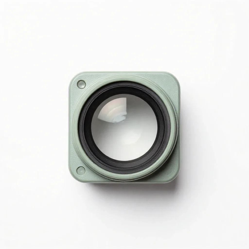 Field lens isolated on a white background