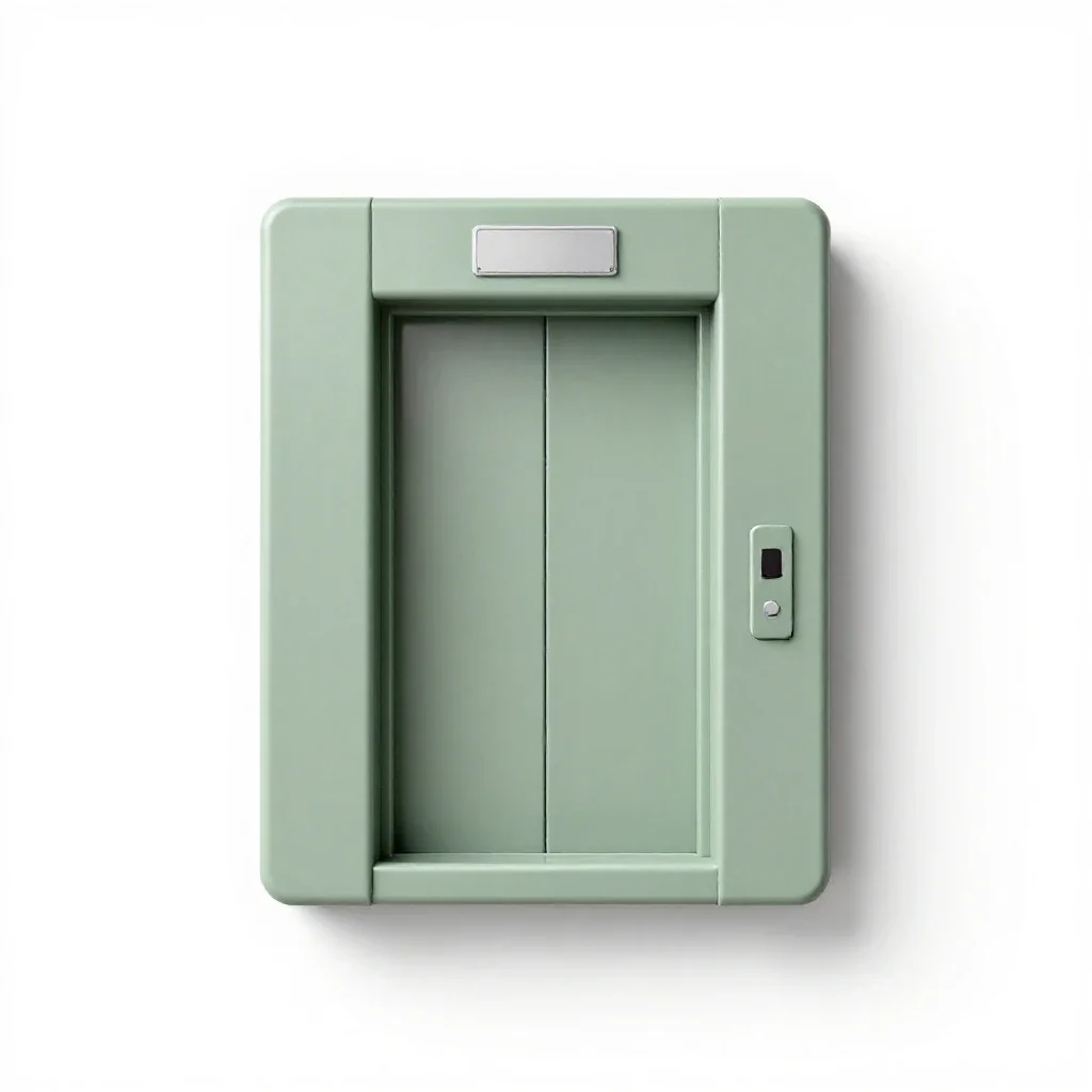 Freight elevator isolated on a white background