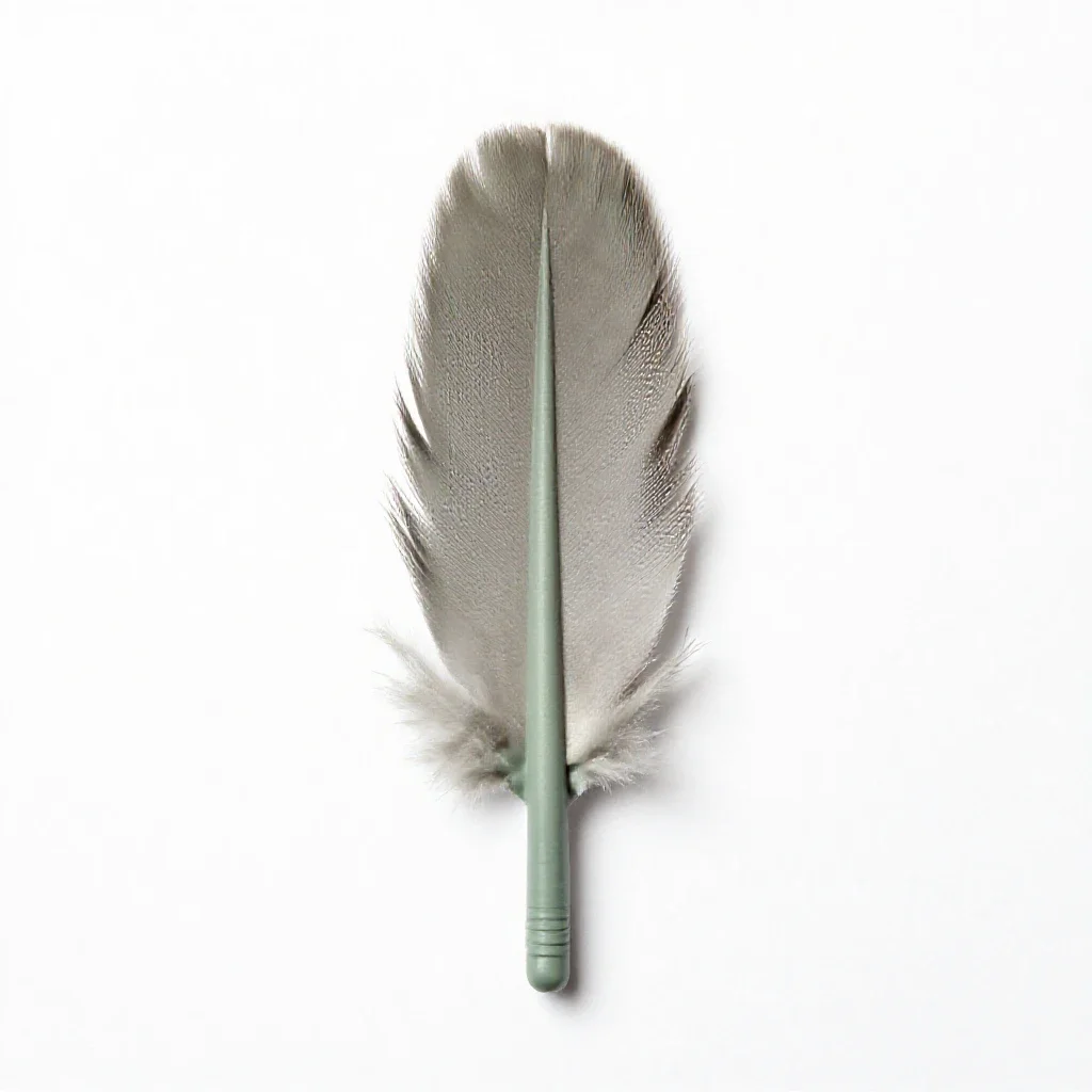 Saddle hackle isolated on a white background