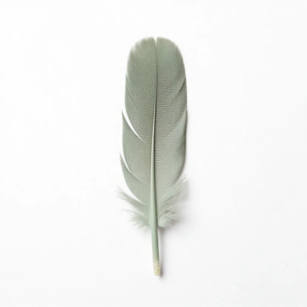 Tail feather isolated on a white background