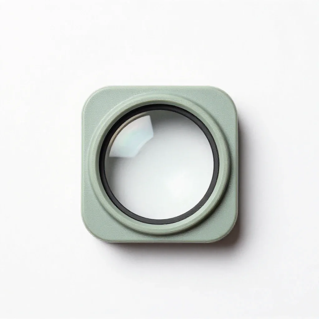 Achromatic lens isolated on a white background