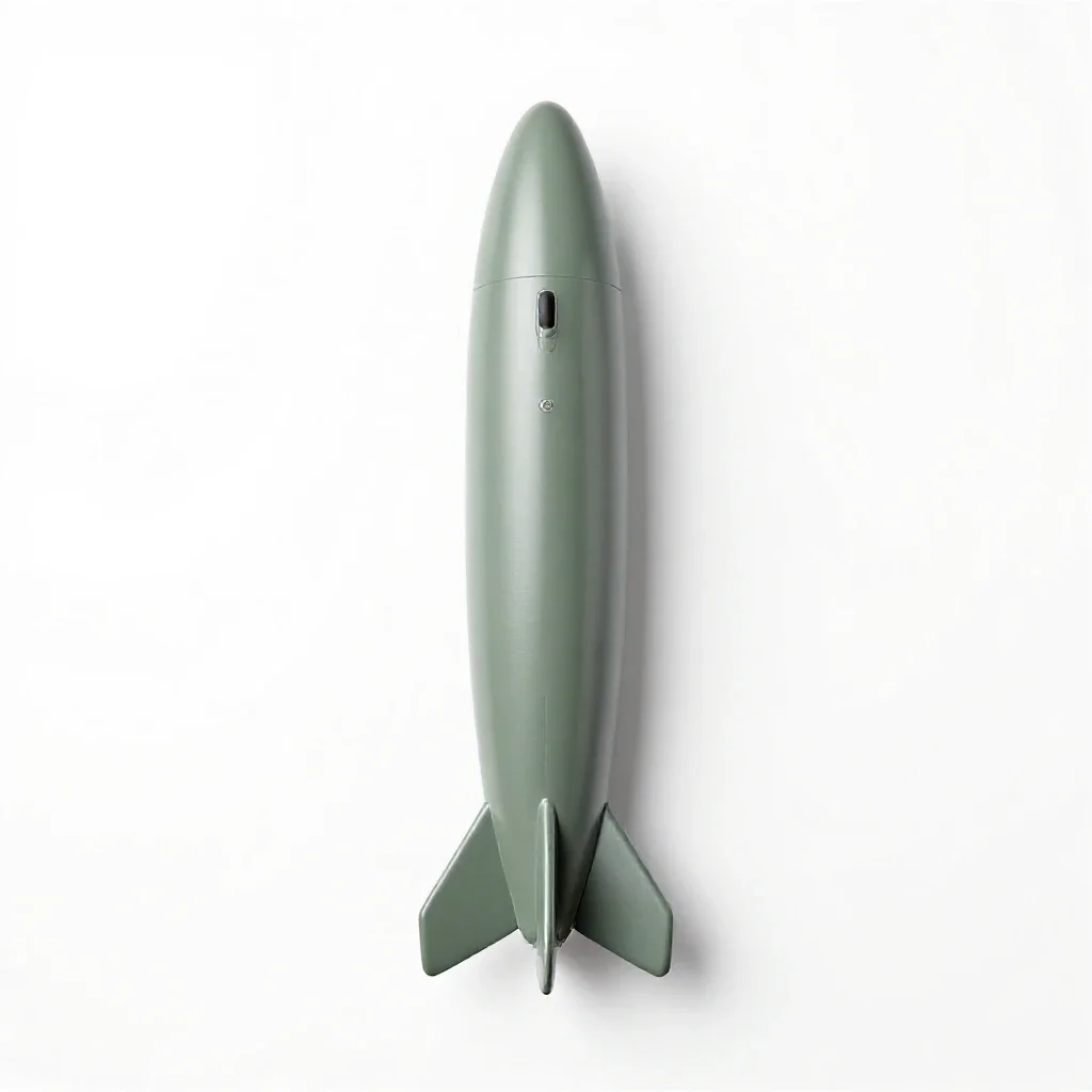 Aerial torpedo isolated on a white background