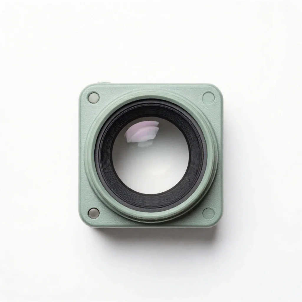 Anastigmatic lens isolated on a white background