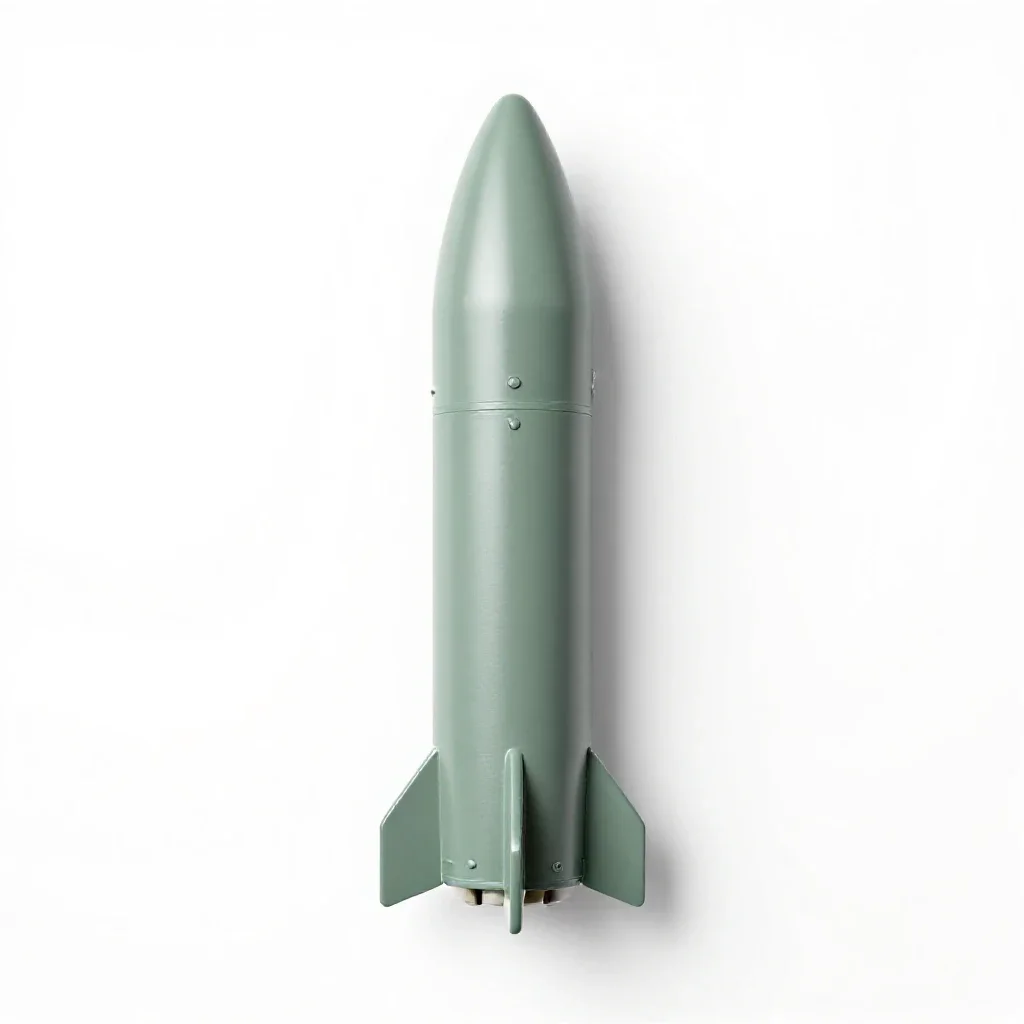 Anti-submarine rocket isolated on a white background