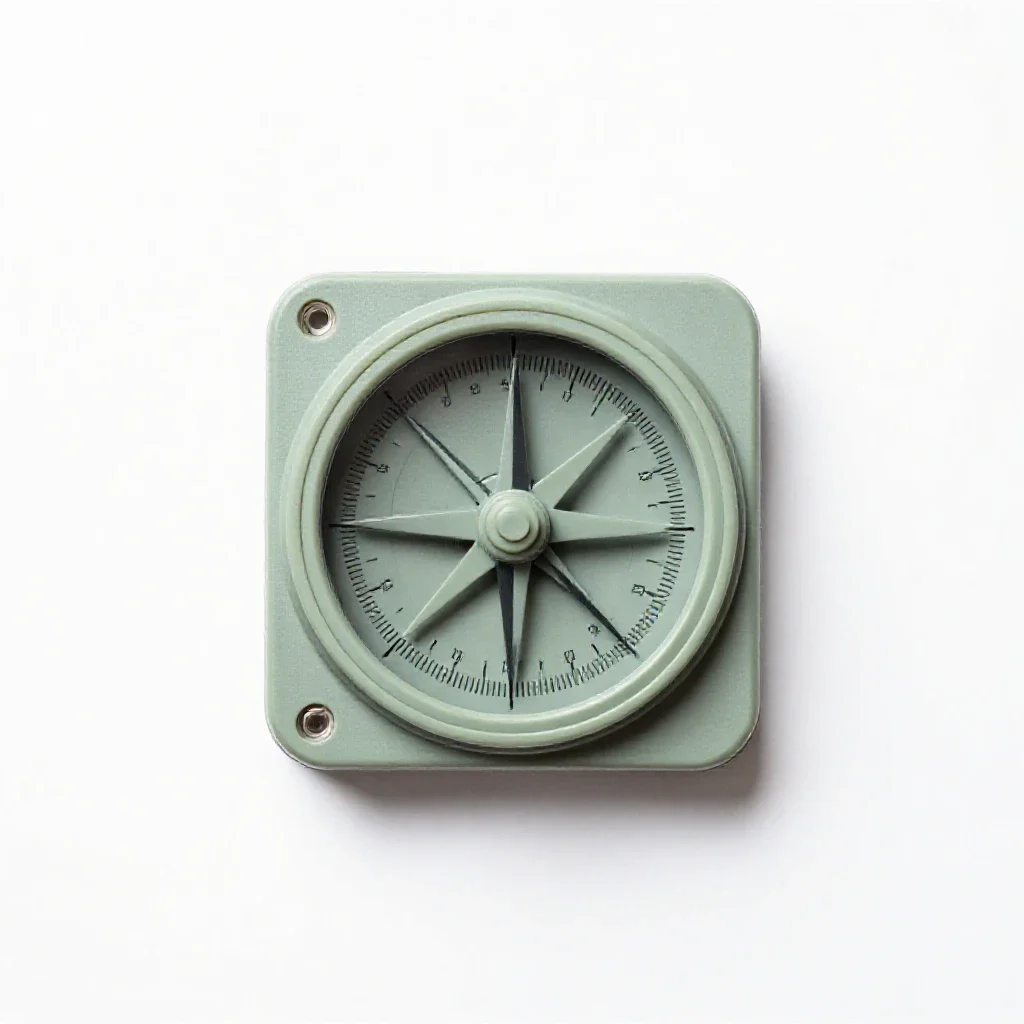 Artificial horizon isolated on a white background