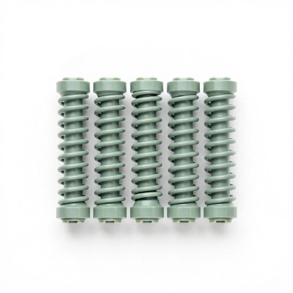Astatic coils isolated on a white background