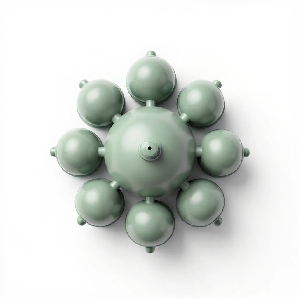 Atomic pile isolated on a white background