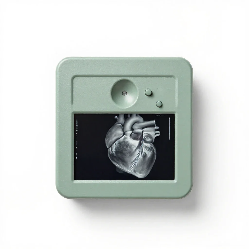 Echocardiograph isolated on a white background