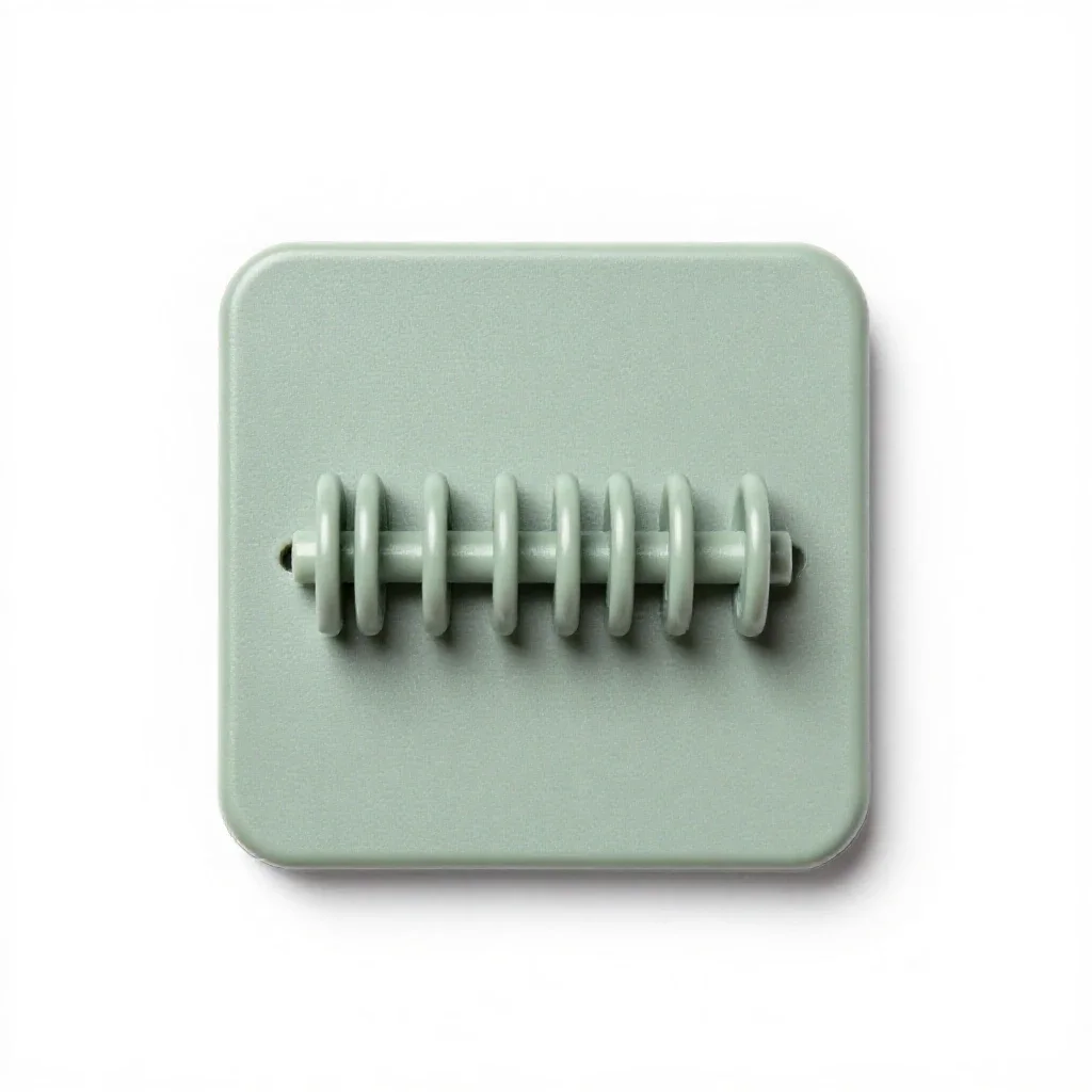 Electromagnetic delay line isolated on a white background